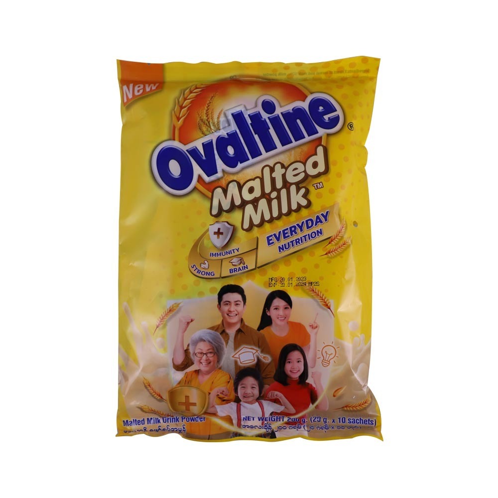 Ovaltine 3 in 1 Malted Milk Drink Powder 200G 10Sachets
