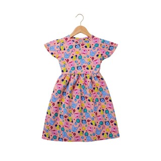 Khay May Flower Dress Red Large (3-5yrs)