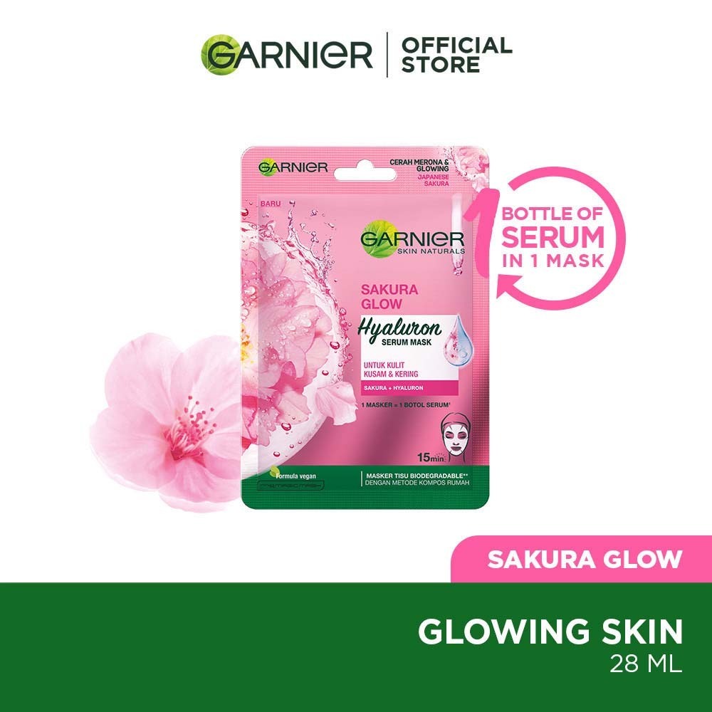 Garnier Sakura Glow Serum Hyaluron Face Mask 28ML