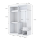 Winner Sydney Sliding Wardrobe (160CM) White