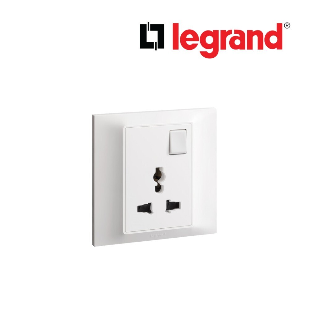 Legrand LG-1G MLSTD SWITCHED SKT WH (617667) Switch and Socket (LG-16-617667)