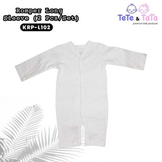 Te Te & Ta Ta Long Romper Short Sleeves Pink 9-12 Months (3Pcs/1Set) KRP-L102