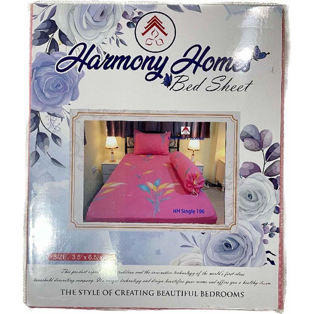 Harmoy Homes Bed Sheet Single (3.5' x 6.5' x 9") HH Single 196