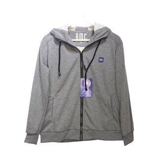 BMC Zip Hoodie 8330076 White Gray Medium