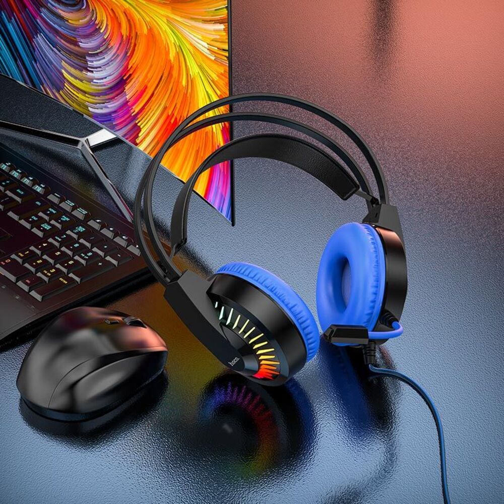 W105 Joyful, Gaming Headphones With Mic / Blue