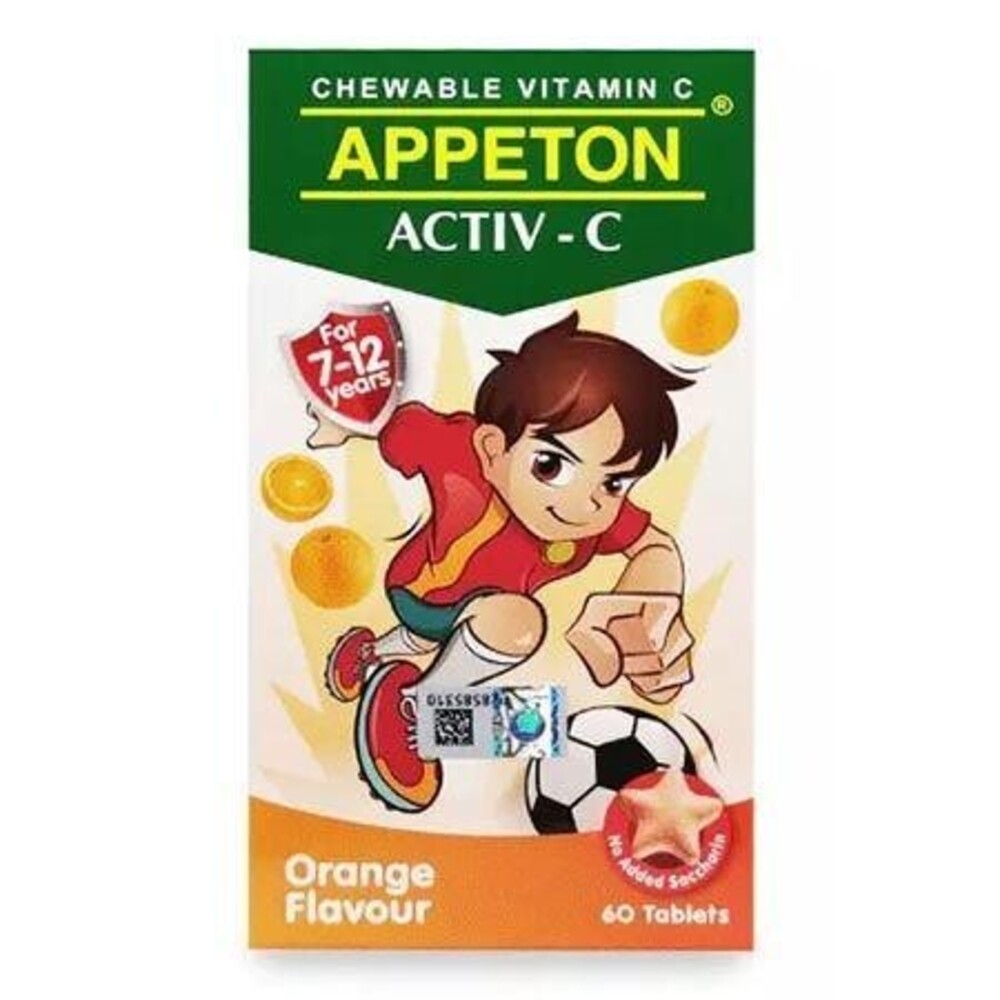 Appeton Activ-C 100Mg Orange Flavour 60Tablets