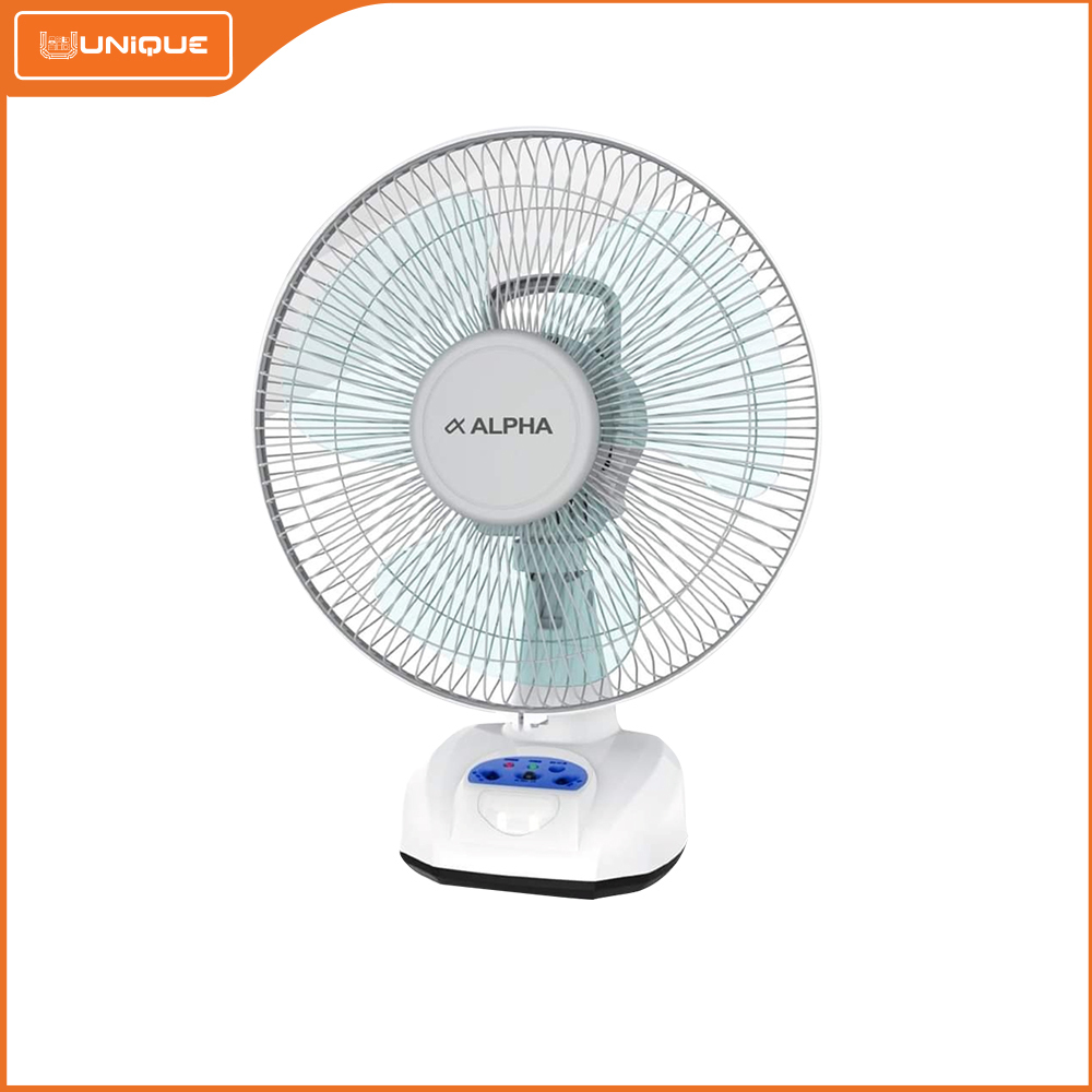 ALPHA ALTF120BT 12" 10W AC/DC Rechargeable Table Fan 972440