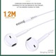 JD-008  QINGLING universal earphone with mic 1.2m White