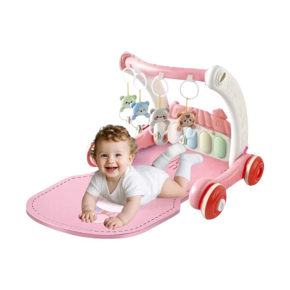 Baby Cele 2 in 2 Baby Gym With Walker Kids Game Pink 10617