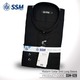 Madarin Collar Shirt Long Sleeve SSM-O-M-L-028 (Midnight Black) Extra Large