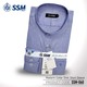 Madarin Collar Shirt Short Sleeve SSM-O-M-S-060 (Orchid Blue) 4 Extra Large