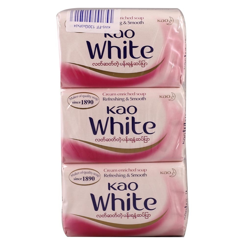 Kao White Bar Soap Fresh Floral 3X130G