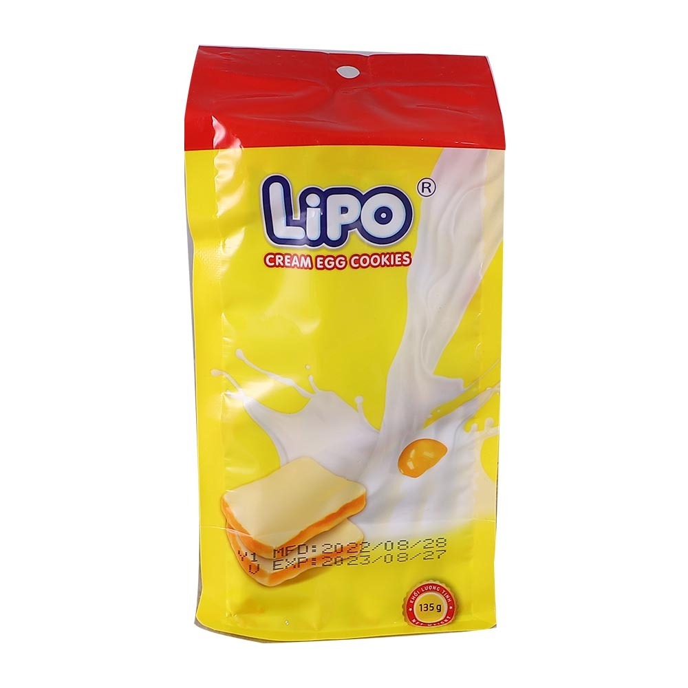 Lipo Cream Egg Cookies 135G