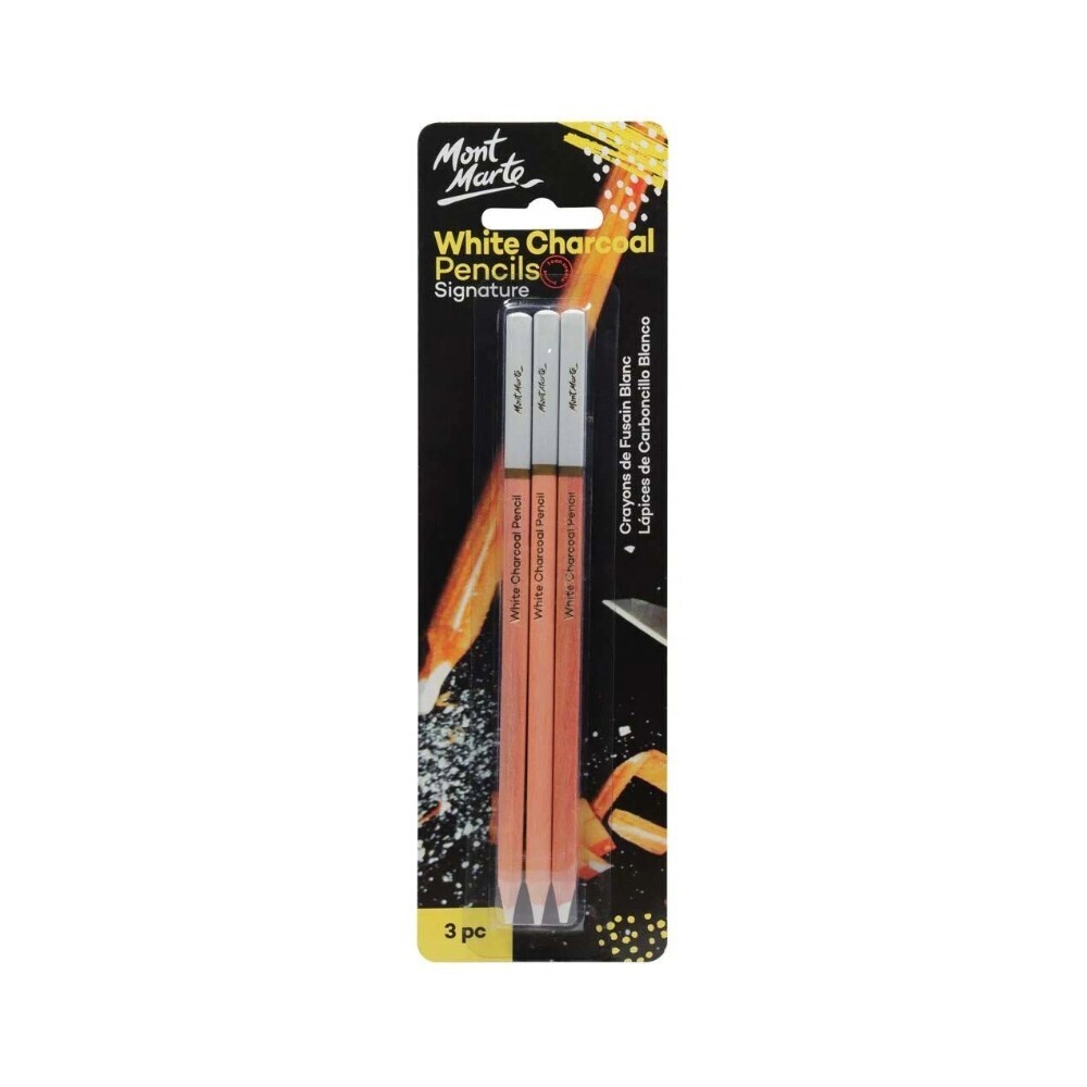 MM White Charcoal Pencils 3PCS