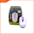 Green Tech GTM-739 USB Optical Mouse L102 X W60 X H39MM (White+Light Purple ) 082569