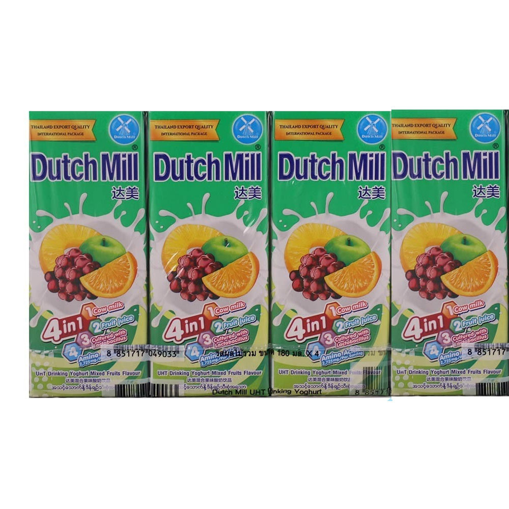 Dutch Mill Mixed Fruit Yoghurt Drink 180MLx4PCS