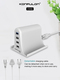 Konfulon C52Q (Fast Charging 18W 4 USB Charger) / White