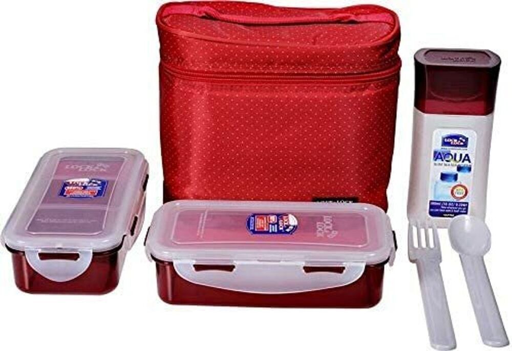 HPL758DR Lock & Lock Lunch Box 3PCS (Red)