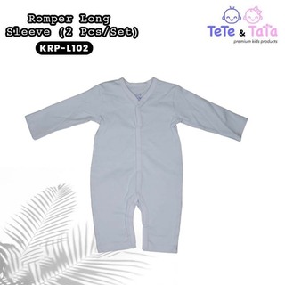 Te Te & Ta Ta Long Romper Short Sleeves Pink 9-12 Months (3Pcs/1Set) KRP-L102