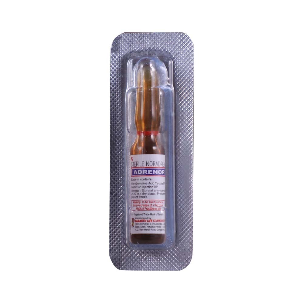 Adrenor Sterile Noradrenaline INJ 4MG 2ML