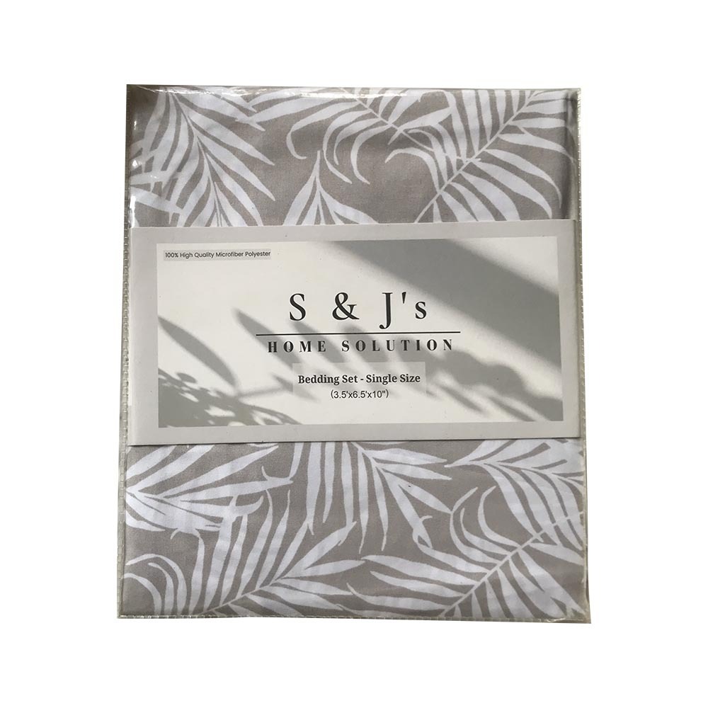 S&J Single Bed Sheet Leaves SJ-02-32