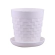 Plastic Flower Pot With Base 10x7x10.5CM No.1601