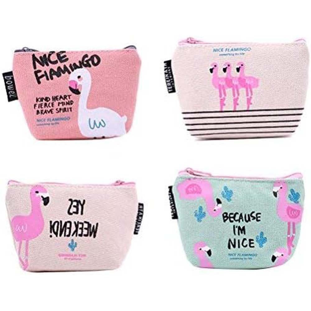 Canvas Flamingo Mini Pouch A076 WBGSW003