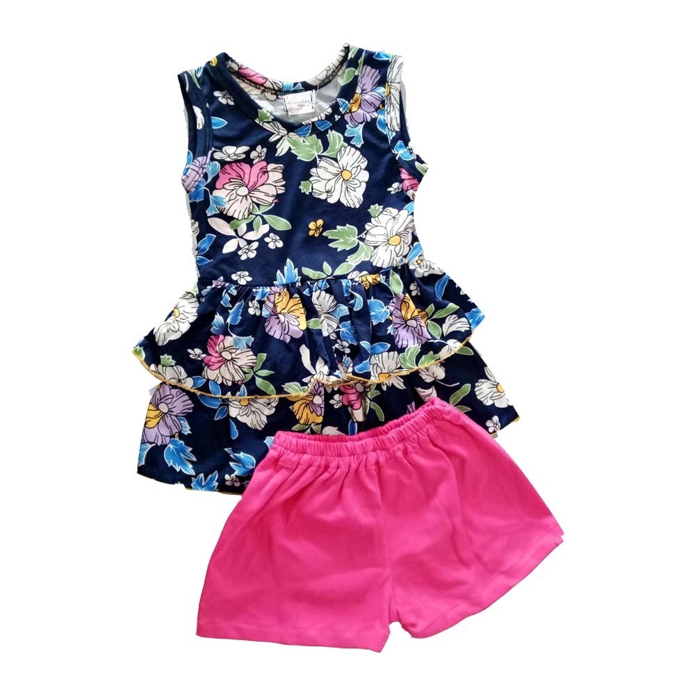 Lavender Baby Faction Summer Set (Design-179) Navy Blue