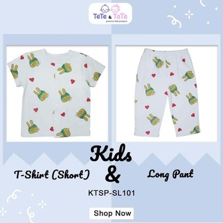 Te Te & Ta Ta T Shirt Short Sleeves & Long Pants Pink (2Pcs/1Set) KTSP-SL101