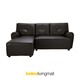 Winner H-JAY/P PVC L-Shape Sofa/R Dark Brown