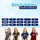 Rio Embrodiary T-Shirt Deep Red TSE-01 Size-L