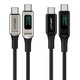 Acefast C6-03 U-C To USB-C 100W Zinc Alloy Digital Display Braided Charging Data Cable (2M) 27070008 Silver