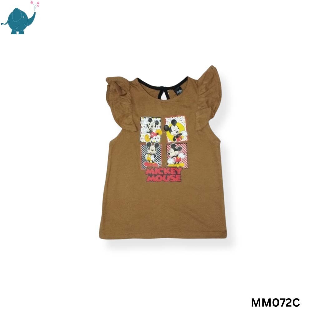 Max & Mia Kid Girl Sleeveless Top MM072C Brown Medium
