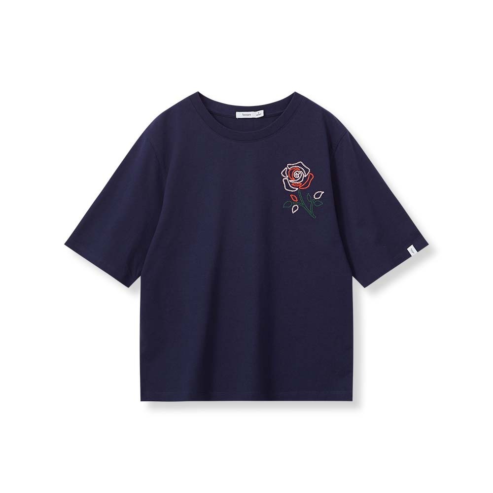 241201003 Bossini Ladies T-Shirt SS 24-1/2 Dark Blue ( L )