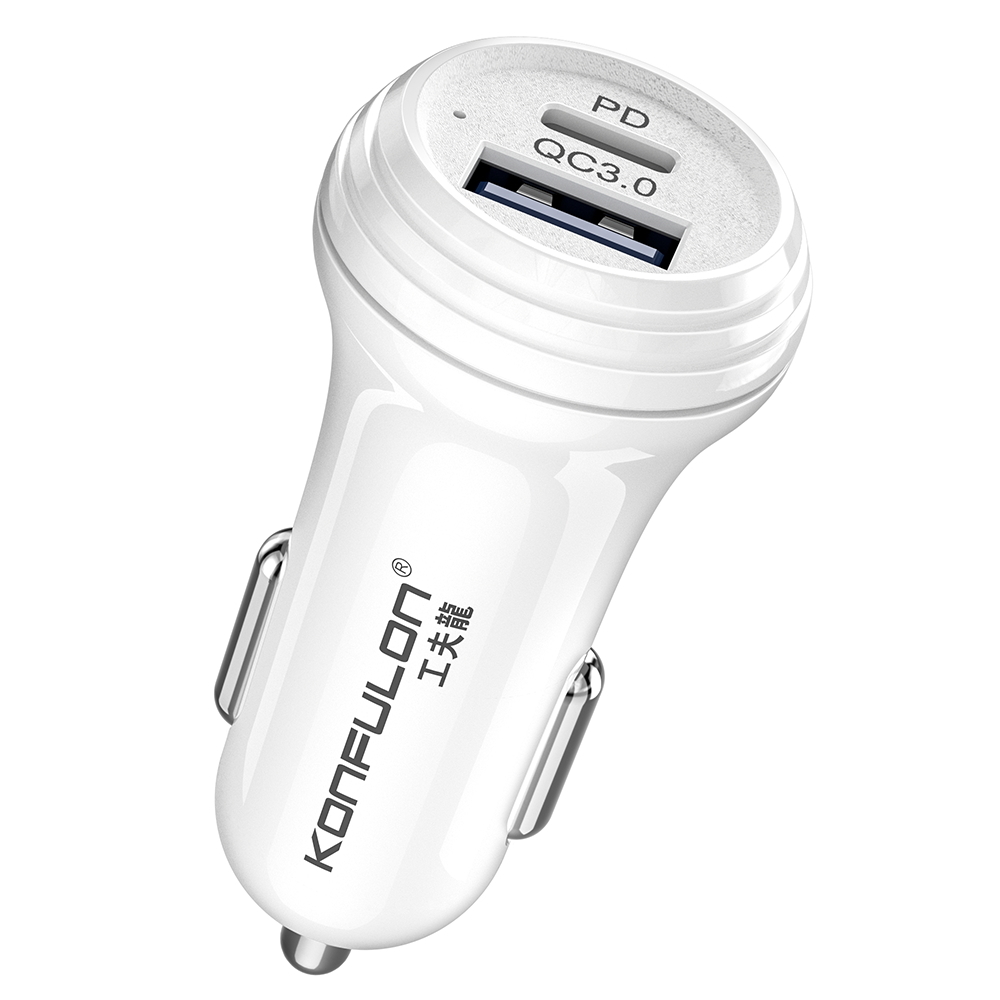 Konfulon C20Q (Fast Charging 20W Car Charger) / White