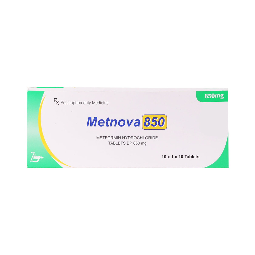 Metnova 850MG Metformin Bp 10Tablets