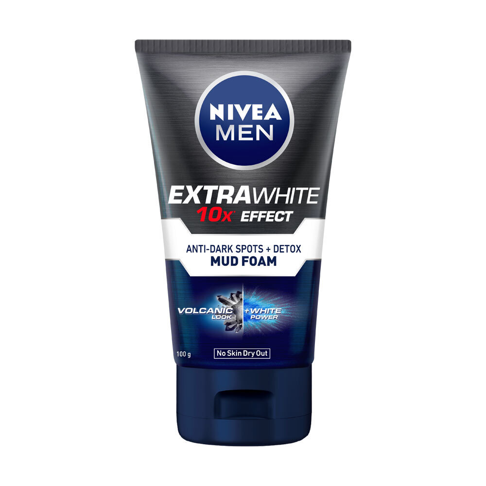 NIVEA Men Extra White 10X Effect Facial Mud Foam 100G