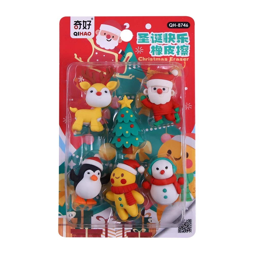 X`Mas Eraser Set 6PCS A021067