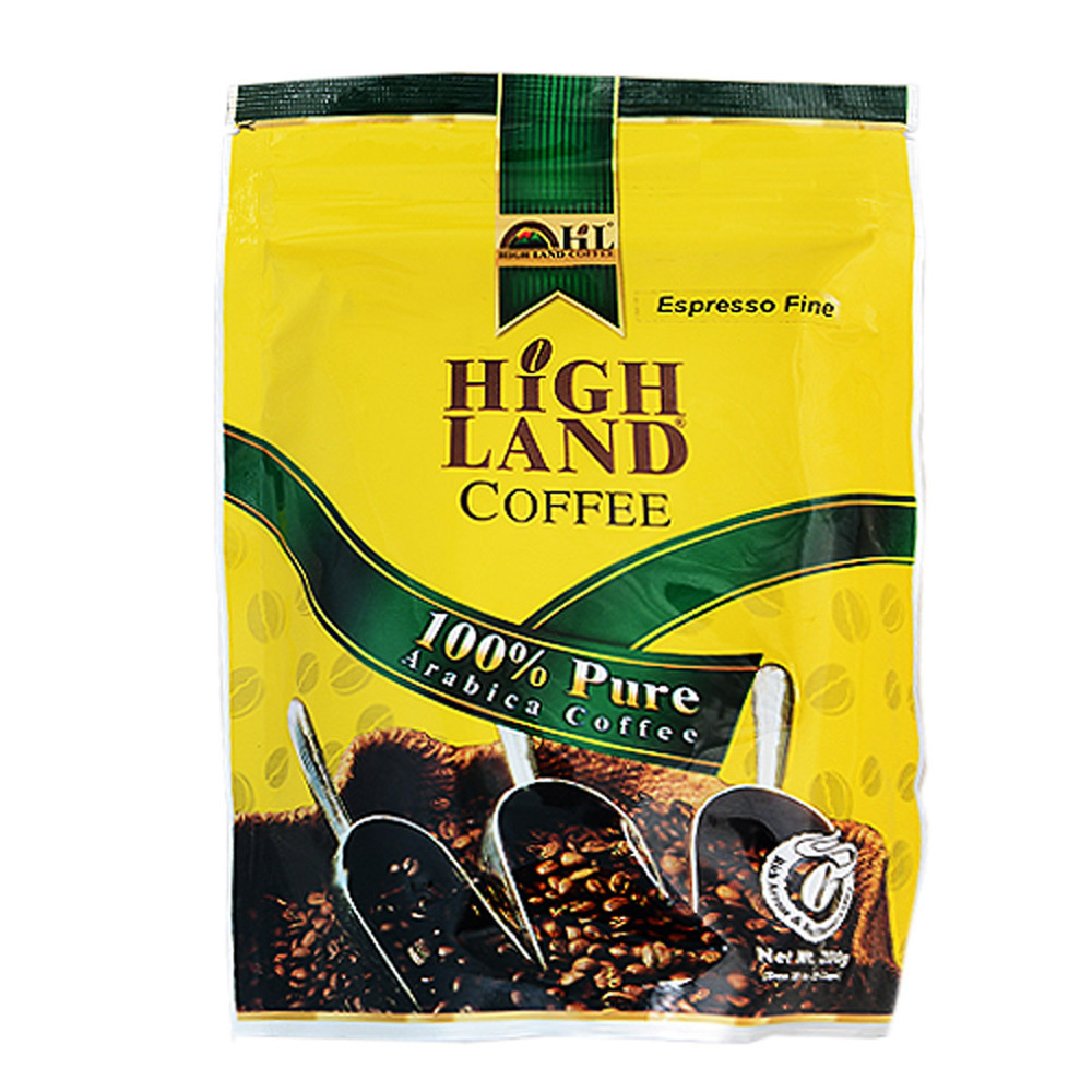 High Land 100% Arabica Espresso Fine Ground Coffee 200G