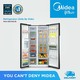 Midea Side by Side Refrigerator (510)Liter MSS-580WEVB