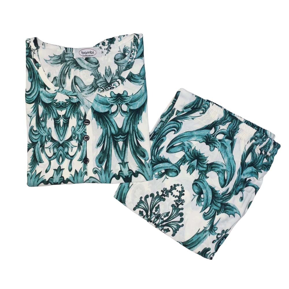 Bambi Womenwear BKK Spun Kanote Oneset D-2 S/L Green AA0061 XL