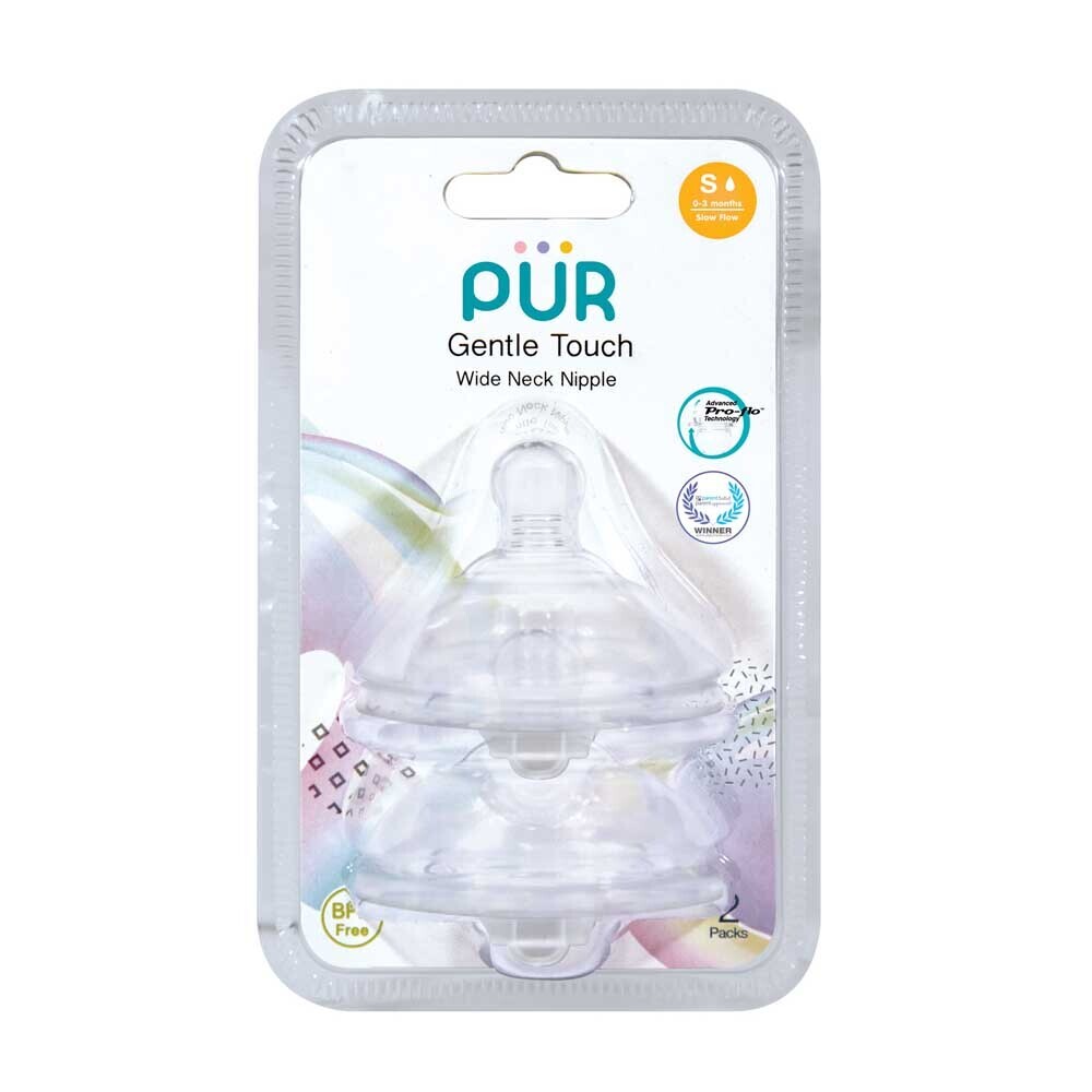 Pur Gentle Touch Wide Neck Nipple Size S-2Pk (9821)