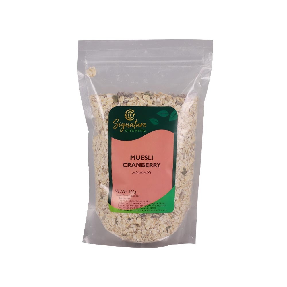 City Signature Organic Muesli Cranberry 400G