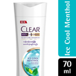 Clear Shampoo Anti Dandruff Ice Cool Menthol 70 ML