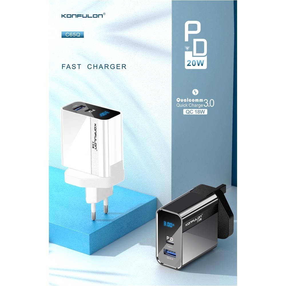 Konfulon C65Q (20W Fast Charger) White