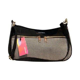 Konoko 2 Zip Shoulder Bag (Black)