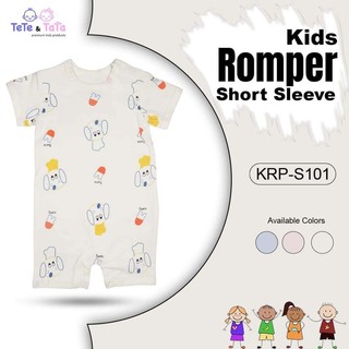 Te Te & Ta Ta Short Romper Short Sleeves Pink 6-9 Months (3Pcs/1Set) KRP-S101