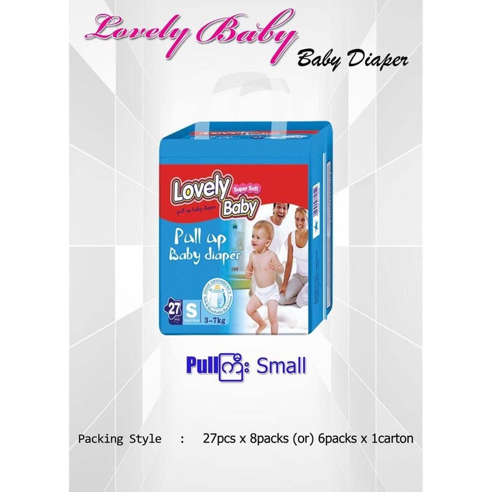 Lovely Baby  Pull Up Baby Diaper Small (3-7KG) 27PCS