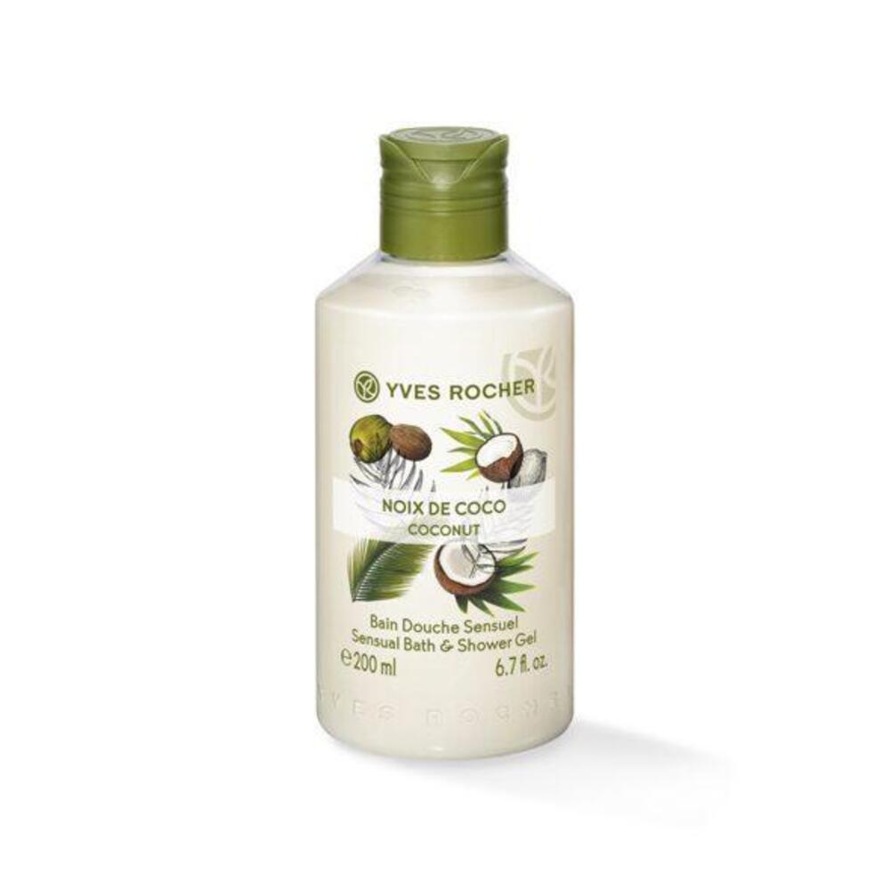 Yves Rocher Sensual Bath And Shower Gel Coconut 200ML Bottle - 27861