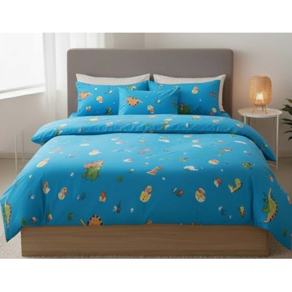 Rosemary 100% Cotton Double Bedsheet Set RM-002 Blue